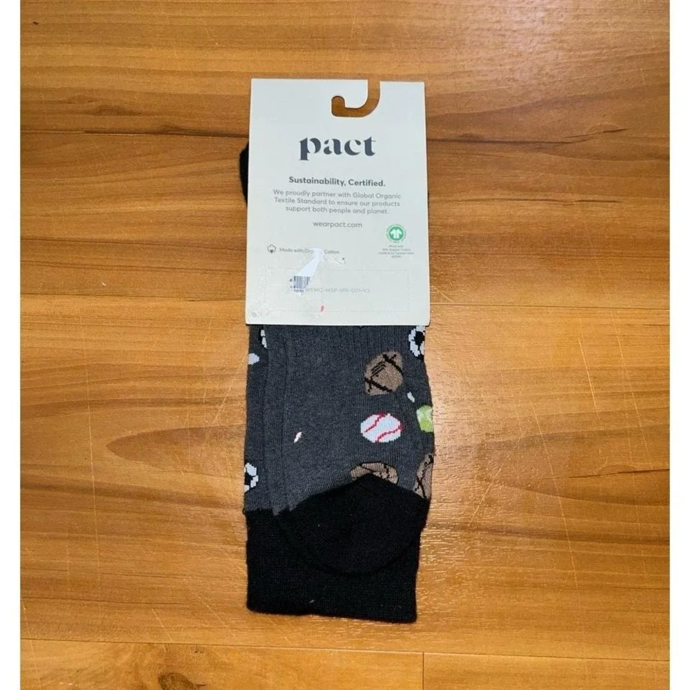 Mens NWT PACT Sports Basketball Soccer Football Crew Socks‎
